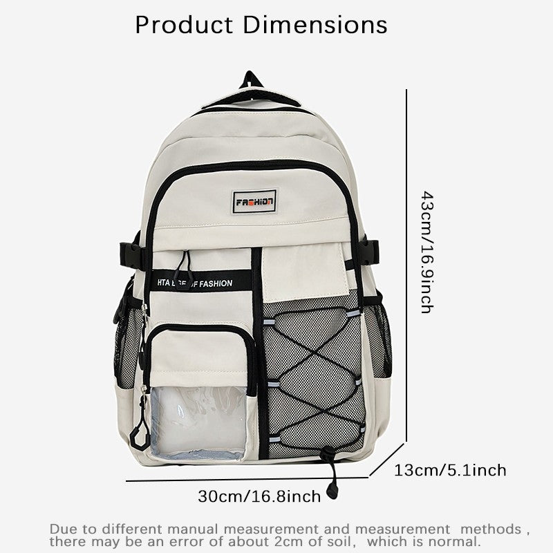 Mochila Escolar Estilo Japonês Bolsa Pequena para Boneca Grande Capacidade para Estudantes do Ensino Médio e Fundamental Masculino e Feminino Jovem Casual