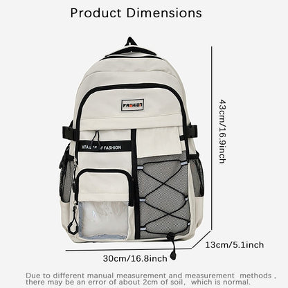 Mochila Escolar Estilo Japonês Bolsa Pequena para Boneca Grande Capacidade para Estudantes do Ensino Médio e Fundamental Masculino e Feminino Jovem Casual