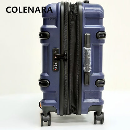 COLENARA Suitcase New ABS + PC Boarding Box Three Sets of Large-capacity Trolley Bags Women's Wheeled Travel Bag Luggage