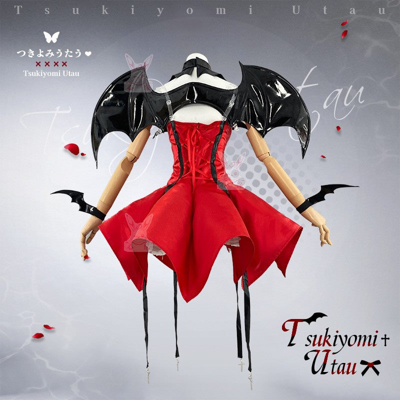 Anime Shugo Chara Tsukiyomi Utau Devil Transformation Cosplay Costume Full Set Women Halloween Cos Outfit With Horns Accessories