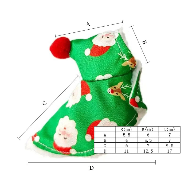 Calopsita Roupas de Natal Espessa e Quente Capa para Pássaros Capa de Natal à Prova de Vento Suprimentos para Papagaios Produtos para Animais de Estimação ????? 1pcs
