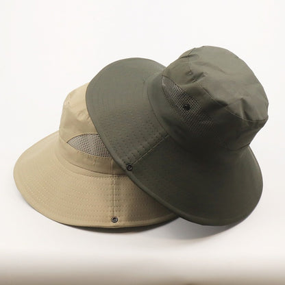 RICYGVM Women Big Brim Fisherman Hat Outdoor Mountaineering UV Protection Sun Visors Unisex Fashion Solid Color Basin Cap ????a