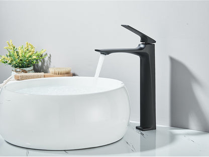 Black Bathroom Faucet Deck Mounted Bathroom Sink Mixer Tap Single Lever Basin Sink Mixer Faucets Chrome/White/Grey/Brushed Gold