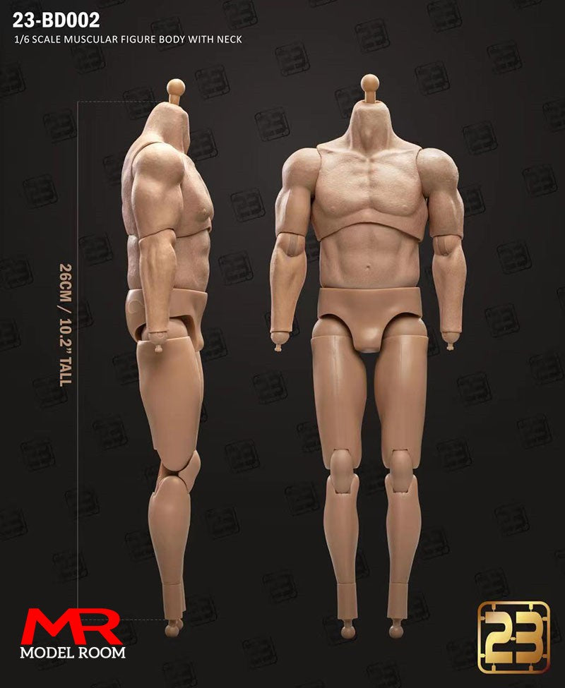 23TOYS 23-BD001 1/6 Scale Male Soldier Joint Body 23.5cm - 27.5cm Male Standard Muscle Action Figure Articulate Body