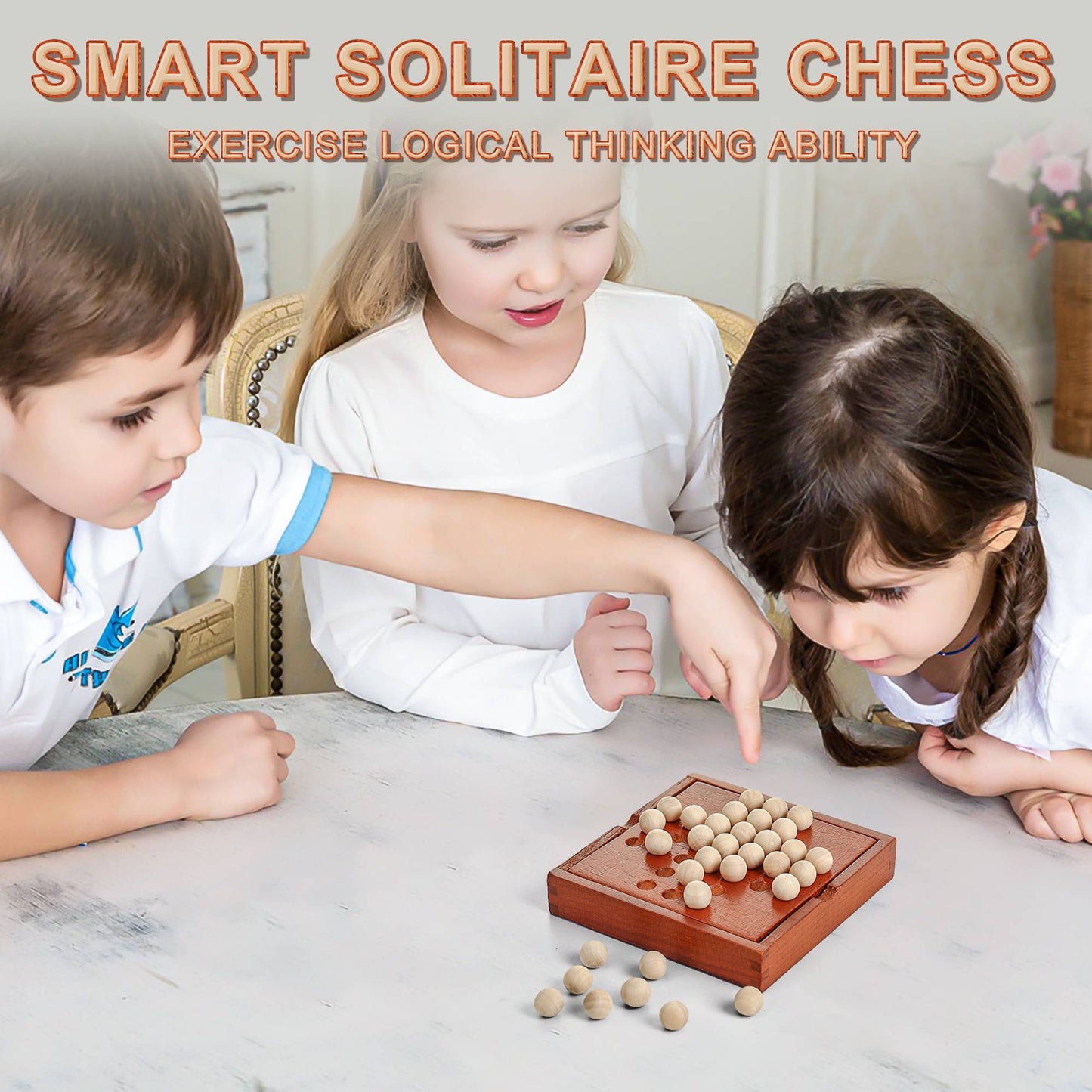 AIUAZA Wooden Independent Single Noble Chess Children's Educational Desktop Game Classical Peg Solitaire Toys Wholesale