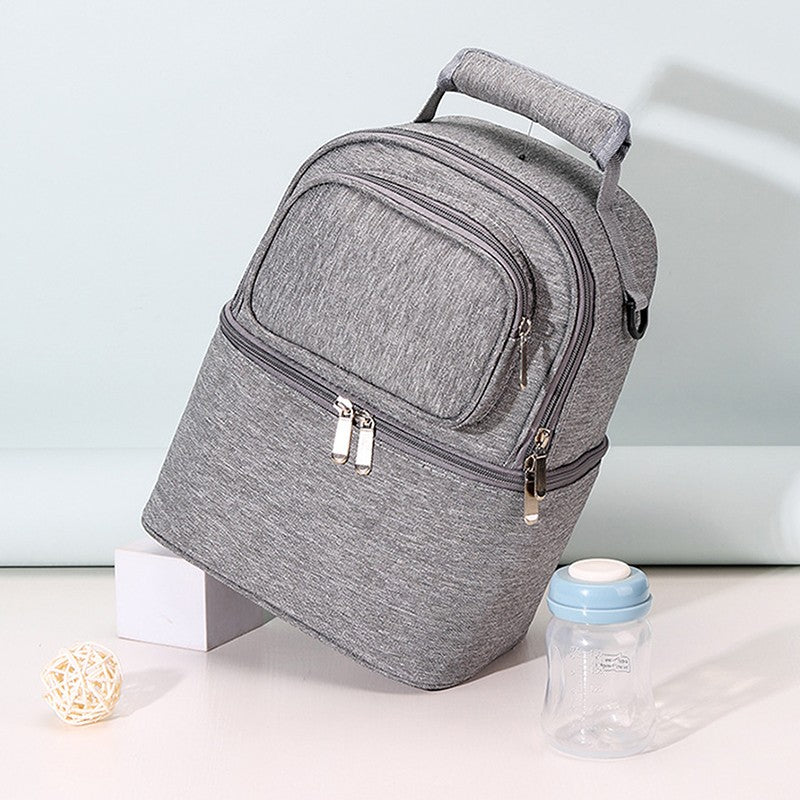 Mommy Bag Milk Storage Breast Pump Maternity Cooler Double Layer Insulation Fresh Keeping Baby Food Backpack Feeding Bottle NEW