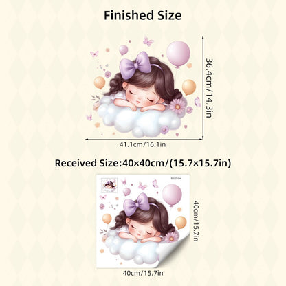 Girl Moon Butterflies Wall Stickers Kid Girls Room Bedroom Decoration Baby Nursery Home Decor Accessories Living Room Wall Decal