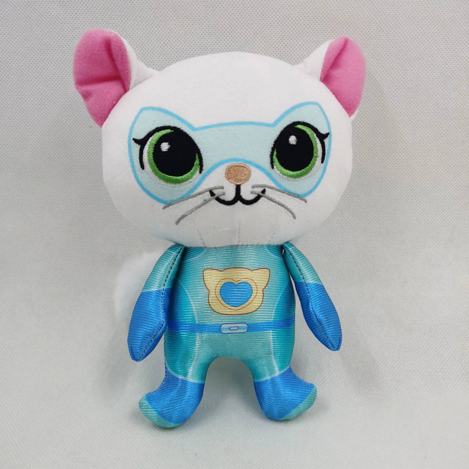 Super Kitty Team Crystal Super Soft Plush Toy Doll Blue Kitten Green Kitten Yellow Kitten Doll Children's Toy Holiday Gift