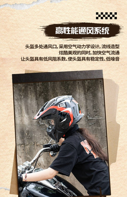 LS2 OF606 Drifter Unissex Capacete Aberto Combinado Moto Motocross Masculino Feminino Capacete de Equitação da Moda ECE R22.06