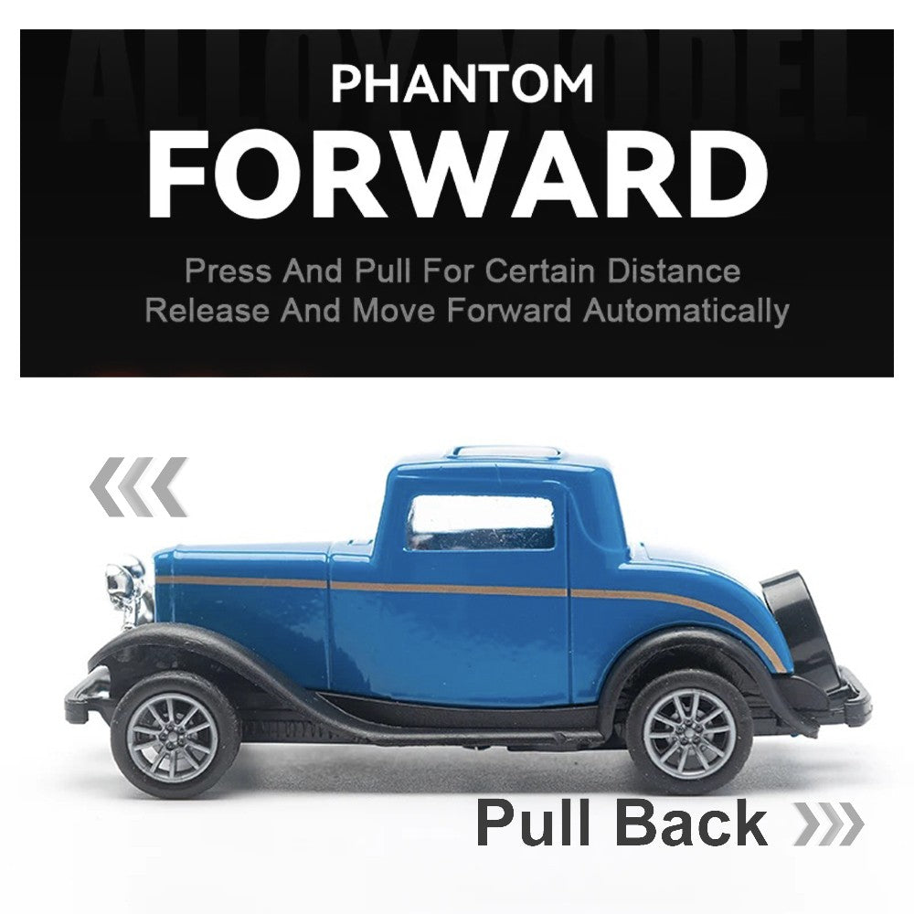 1:43 Alloy Vintage Diecast Car Ford A 1931 Model Car Classic Pull Back Car Model Miniature Vehicle Replica Gift For Kids Adults