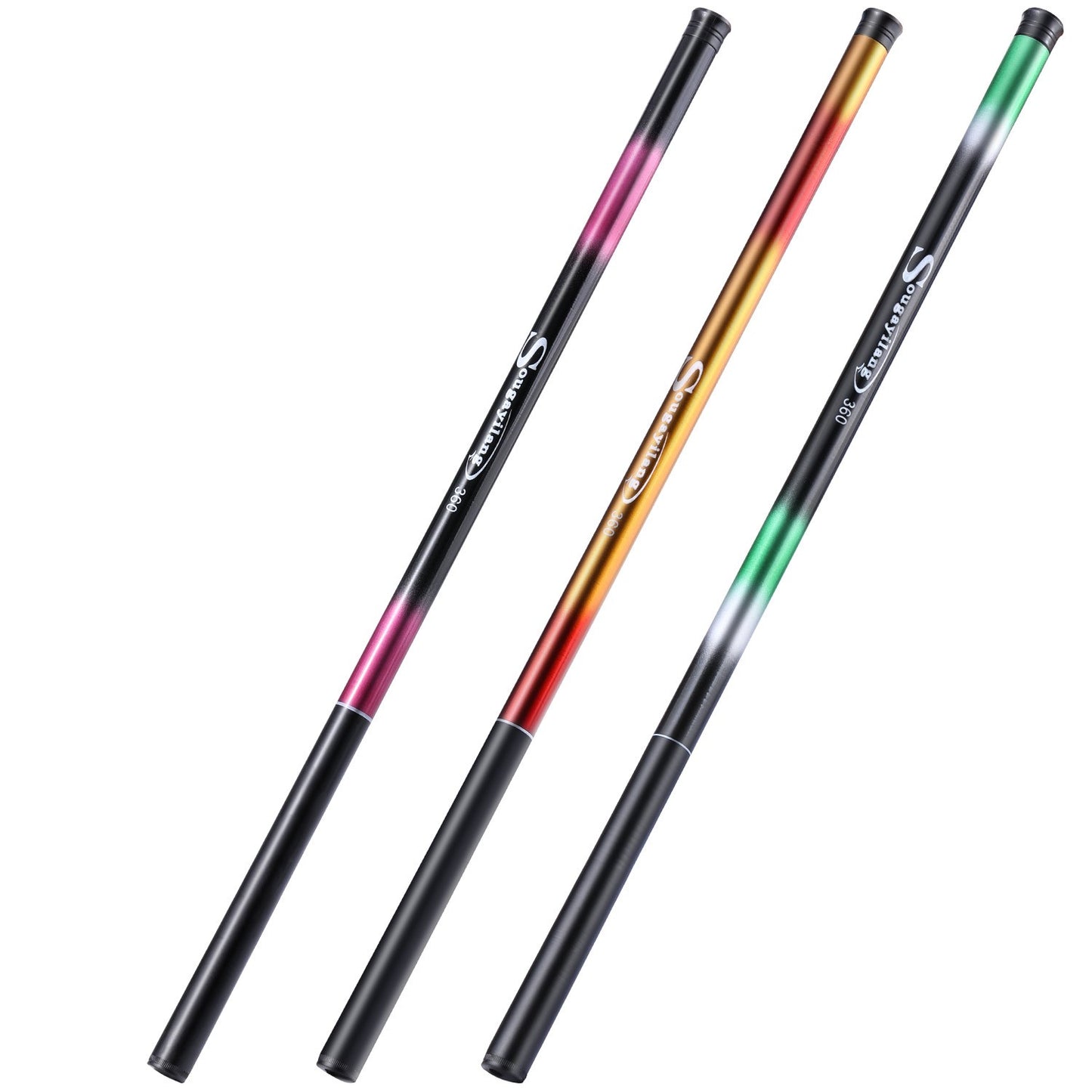 Sougayilang Vara de Pesca Portátil de Fibra de Vidro Multi Seções 2,7-5,4m Robusta e Anti-Dobrável Proporciona Uma Jornada de Pesca Suave