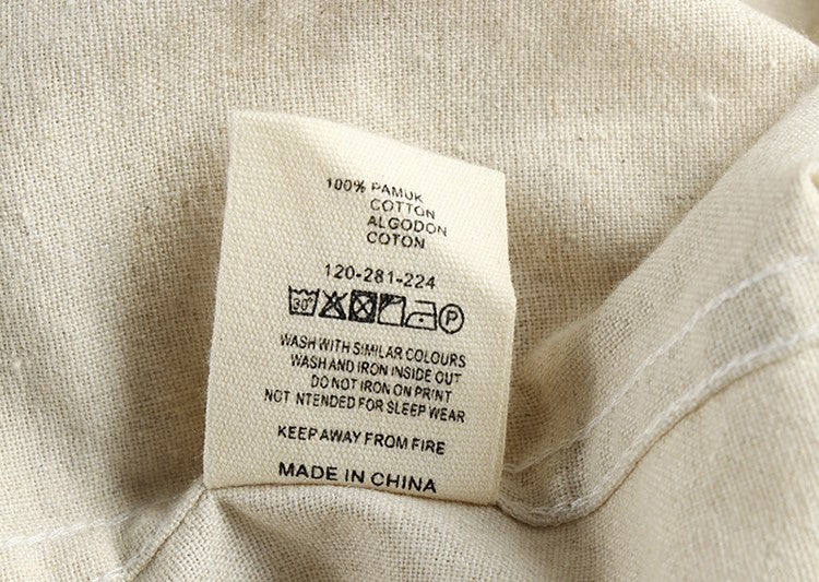 2025 Spring New Japanese Retro Long Sleeve Lapel Cotton and Linen Cargo Shirt Men's Simple Single Pocket Casual Loose Blouses