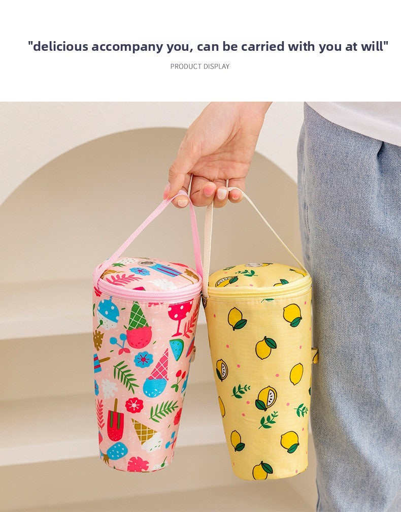 Baby Milk Bottle Insulation Bags Cartoon Portable Waterproof Feeding Bottle Thermal Bag Milk Warmer Cooler Stroller Hang Bags