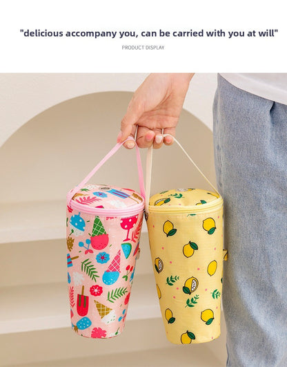 Baby Milk Bottle Insulation Bags Cartoon Portable Waterproof Feeding Bottle Thermal Bag Milk Warmer Cooler Stroller Hang Bags