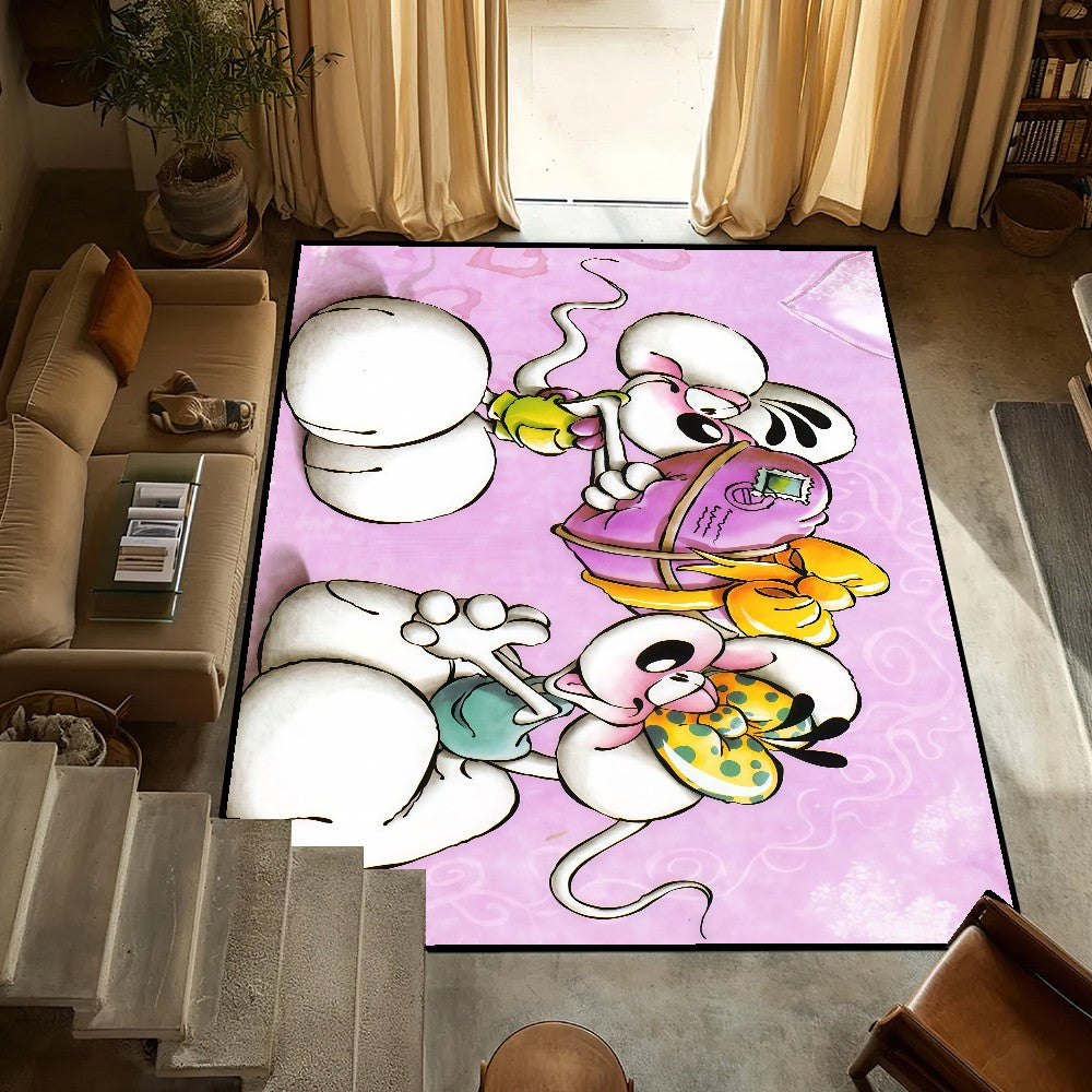 D-diddl small carpet Anti-Slip Kitchen cartoon funny maus art Bedroom Handmade Tufted Rug cute Living Room Entrance Decoration