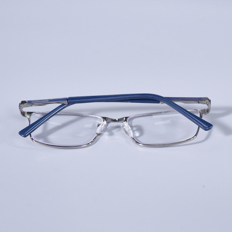 Anti Blue Light Men Reading Glasses Metal Full Frame Business Eyeglasses For Men Square Double Color Reading Eyewear +100+150