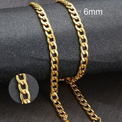 Vnox Colar Masculino Cubano Elo Corrente Aço Inoxidável Preto Cor de Ouro Gargantilha Masculina Colar Joias Presentes para Ele