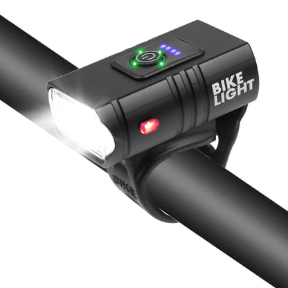 Farol de bicicleta LED T6 10W 800LM recarregável via USB com indicador de bateria para MTB, mountain bike e ciclismo de estrada, equipamento de ciclismo