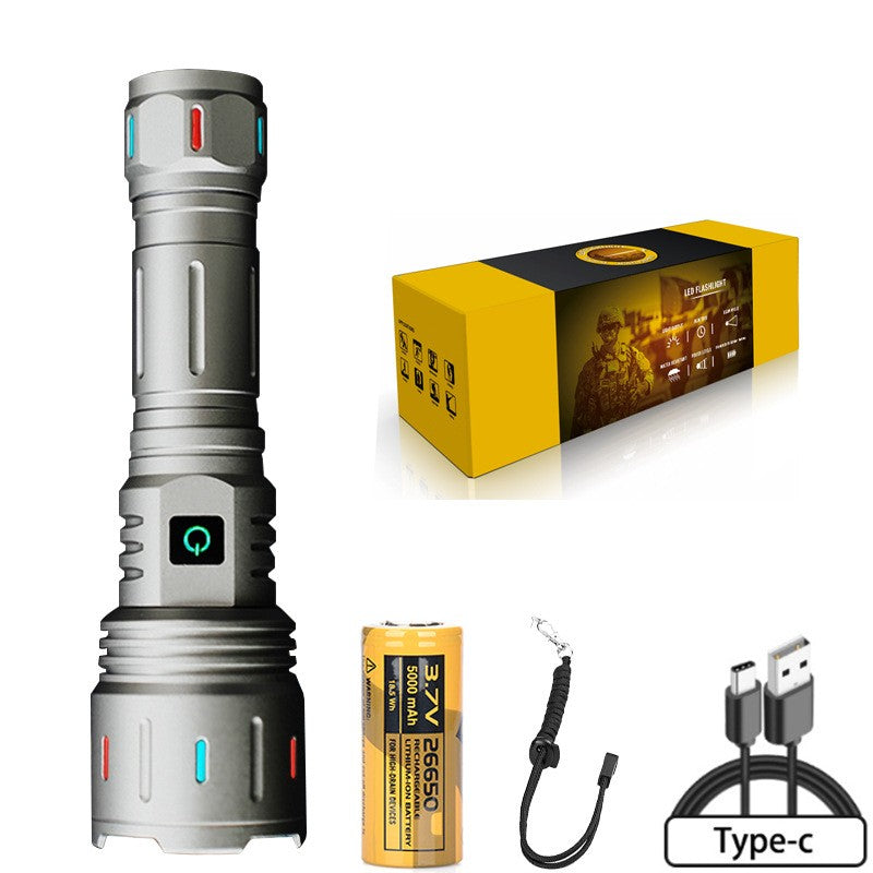 2000 Meters Super Bright White Laser Flashlight USB Rechargeable Torch High Power  Outdoor Camping Emergency Tactical Lantern