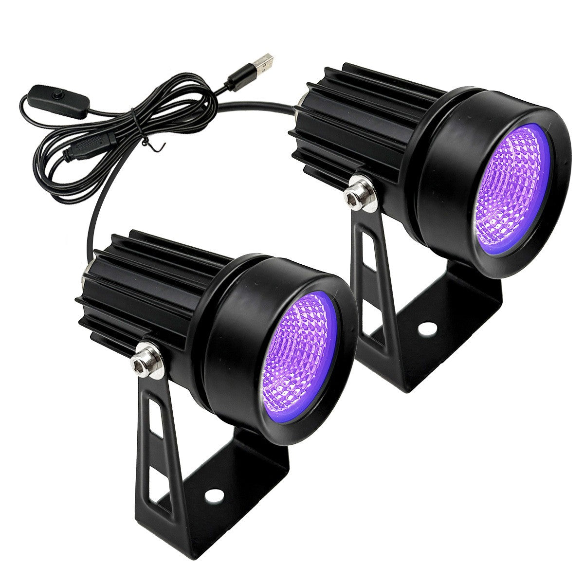 UV Purple Light Spot Light 5V USB Plug UV Projection Light With Clip Clamp Lamp LED Black Light for Glow Party Halloween