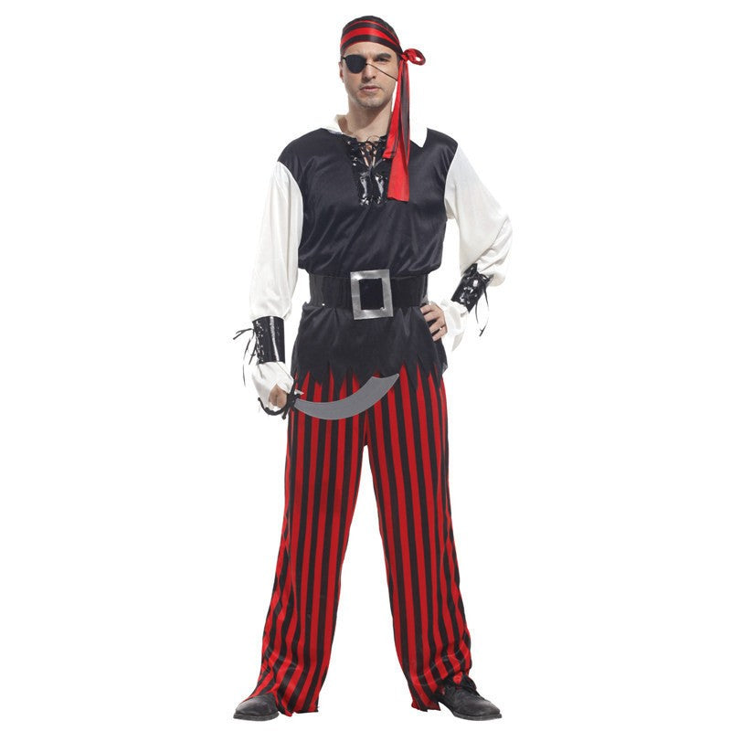 Pirate Costumes for Women Men Adult Halloween Male Captain Jack Sparrow Costume Pirates of the Caribbean Cosplay Clothes Set