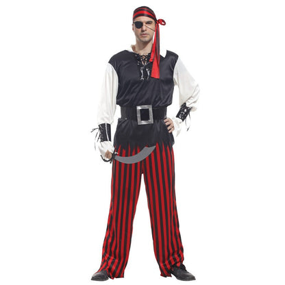 Pirate Costumes for Women Men Adult Halloween Male Captain Jack Sparrow Costume Pirates of the Caribbean Cosplay Clothes Set