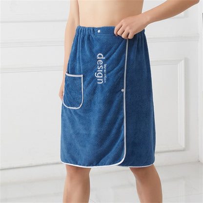 Towel Men's Quick Dry Bath Towel Wrap with Secure Buckle Pocket for Gym Spa Sauna for Shower Grooming Towel for Men Men Bath