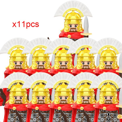 11 Peças Cavaleiros Medievais Dragão Armadura Pesada Tijolos Montar Figuras de Ação acessórios Modelo