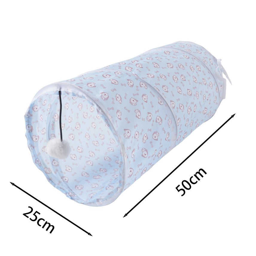 Túnel para Gatos Dobrável Túnel para Gatos Suprimentos para Animais de Estimação Brinquedo de Gato de Passar Túnel de Brincar Barril Perfurado Respirável para Papel de Barulho Interno