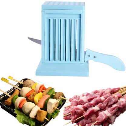 Brochette Maker 49 Holes Beef Barbecue Accessories Kebab Maker Beef Pork Meat Skewer Tools Barbecue Stringer Box Machine