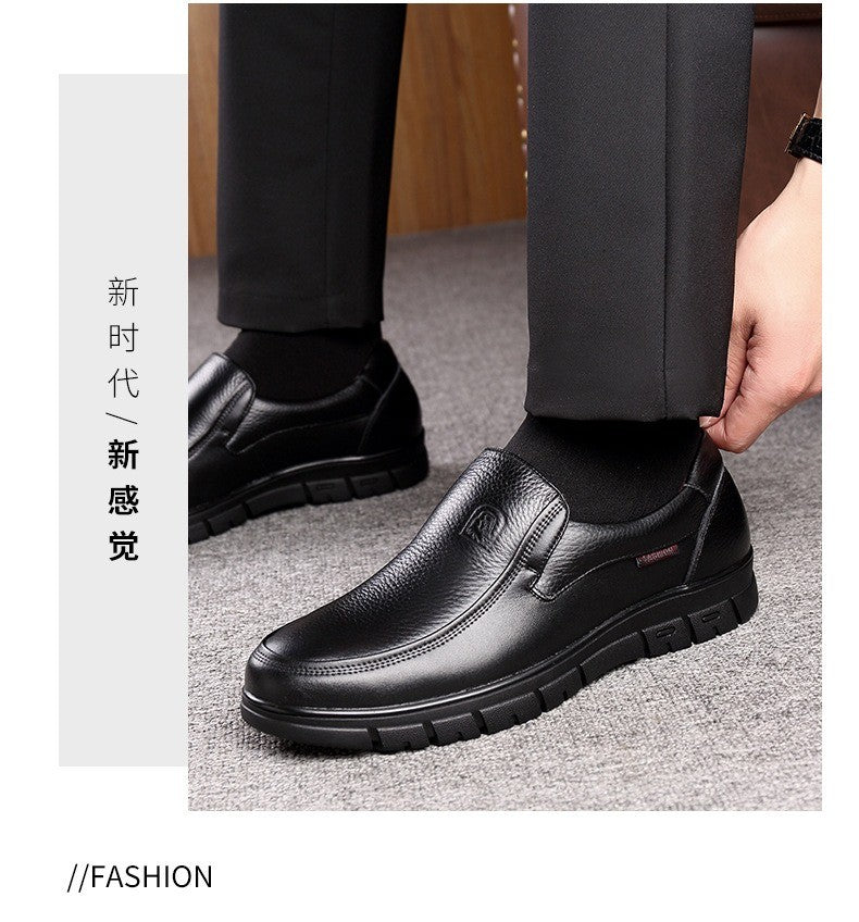 2024 Men's Genuine Leather Shoes Head Leather Soft Anti-slip Rubber Loafers Shoes Man Casual Real Leather Shoes 38-46