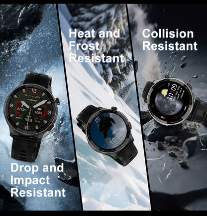 NOVO GPS Mapas Offline Smart Watch 1.43" AMOLED Militar Esportivo Smartwatch 4GB Memória Reprodutor de Vídeo Pulseira à Prova D'água 30m Natação