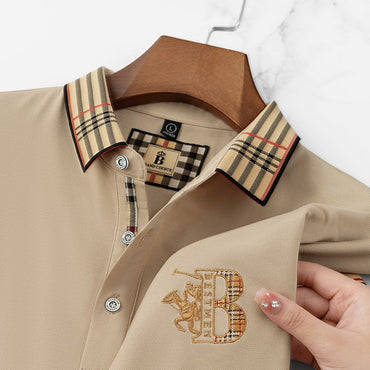 2025 new luxury men's short sleeved summer high-quality designer boutique brand embroidered polo shirt business casual T-shirt