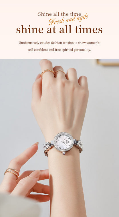 OLEVS 9971 Women Watch Luxury Brand Quartz Watch Fashion Unique Design Diamond Mermaid Bracelet Dress Watch Women Elegant Watch