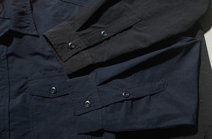 2025 Autumn New Japanese Retro Long-Sleeve Turn-down Collar Outdoor Cargo Shirt Men's Simple Fashion Loose Washed Casual Blouses