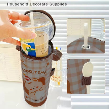 Baby Milk Bottle Insulation Bags Cartoon Portable Waterproof Feeding Bottle Thermal Bag Milk Warmer Cooler Stroller Hang Bags