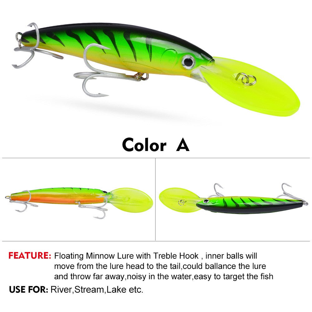 Isca Artificial Flutuante Minnow 32g 50g 75g Isca de Pesca Longa Arremesso Água Salgada Robalo Iscas Duras Minnow para Pesca de Robalo