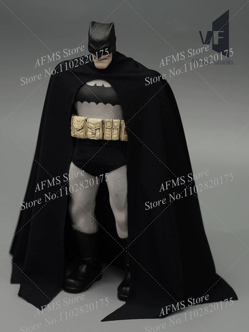 1/12 Scale Collectible Figure Cloak Dark Knight Returns Black Draped Cape Briefs Clothes Accessory Fit 6Inch Mezco Action Figure