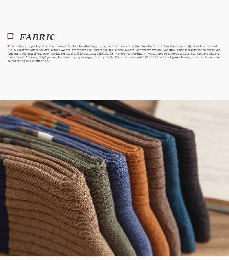 10 Pair Men's Striped Socks Spring Fashion Casual Socks High Quality Harajuku Retro Socks Man