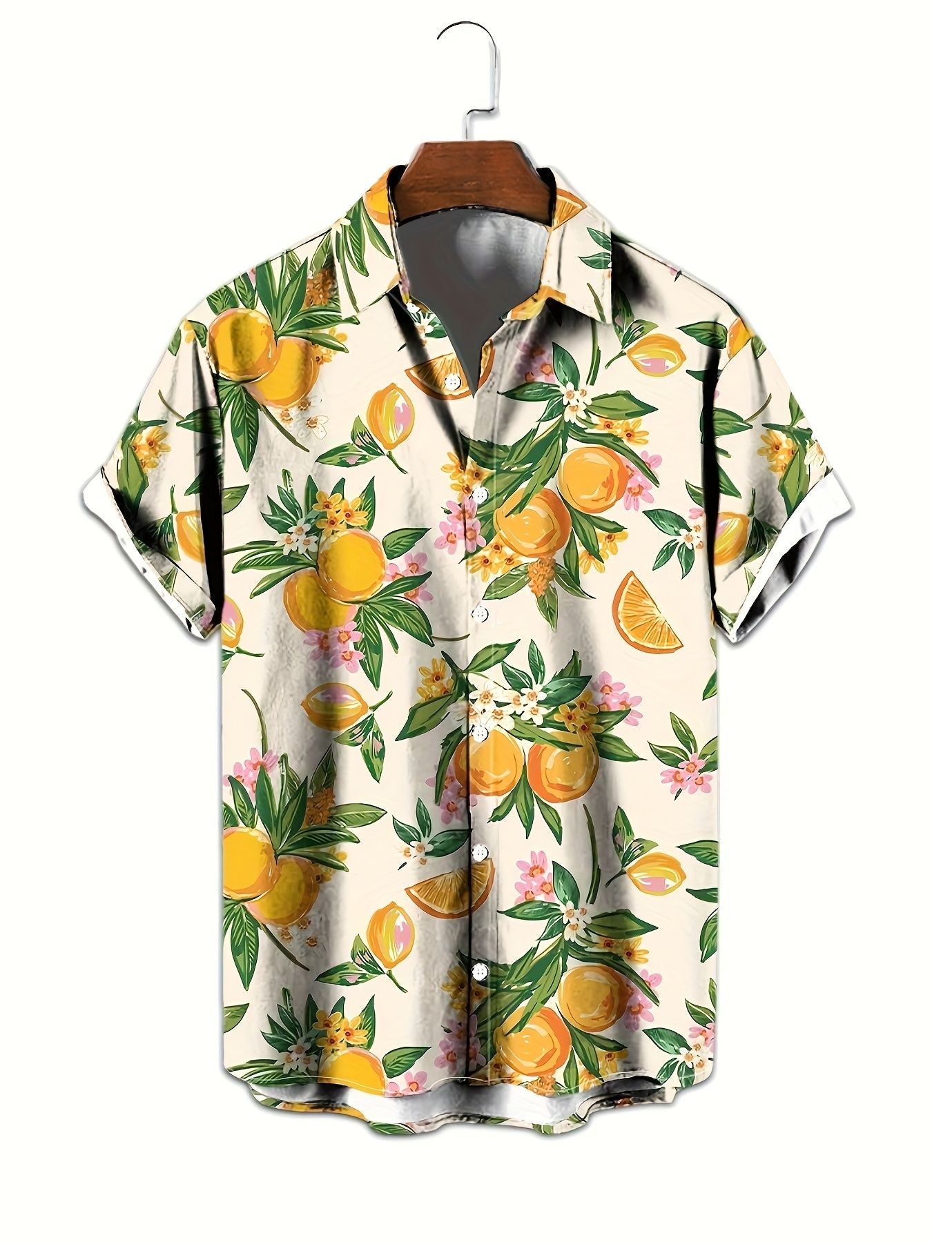 Fruit 3D Printed Fashion Men's Shirt Lemon Banana 3D Printed Summer Short Sleeve Hawaiian Shirt Beach Holiday Cool Casual Tops
