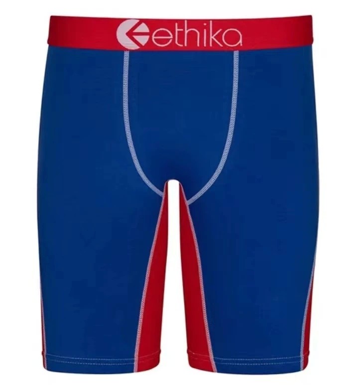 ETHIKA Men'S Underwear Solid Color 100% Cotton Breathable Underware Casual Men Boxer Briefs Shorts Sweatpants Black Plus Size
