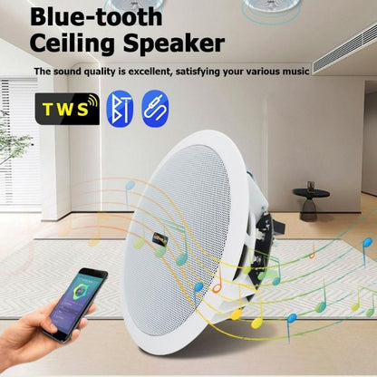 Caixa de som Bluetooth ativa para casa e comércio e alto-falante de teto com fio estéreo de música ambiente para Home Theater 10W