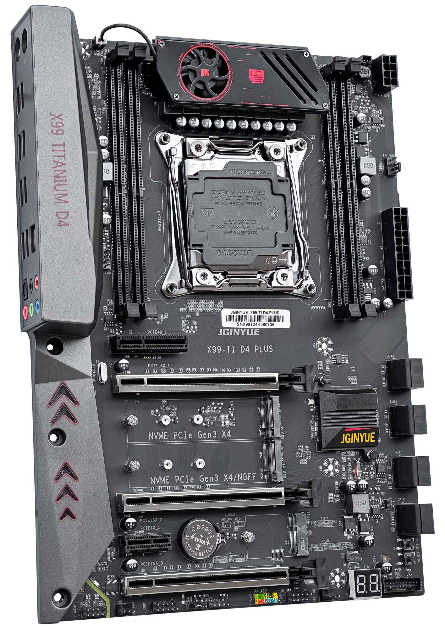JGINYUE X99 motherboard Intel LGA 2011-3 xeon E5 V3 V4 DDR4 128GB M.2 NVME SATA X99TI D4 PLUS