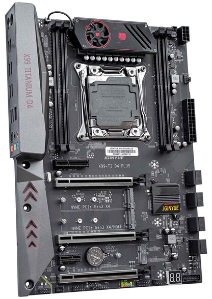 JGINYUE X99 motherboard Intel LGA 2011-3 xeon E5 V3 V4 DDR4 128GB M.2 NVME SATA X99TI D4 PLUS