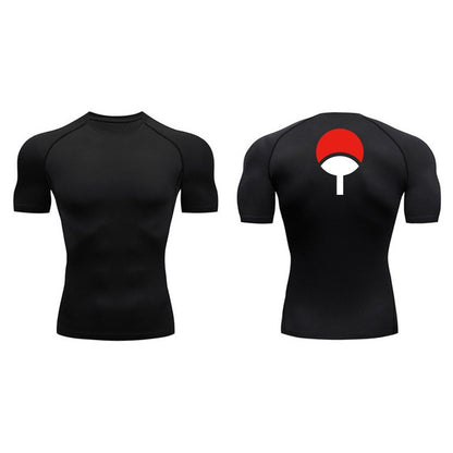 Graphic Compression Shirts for Men Athletic Quick Dry Rash Guard Stretchy Baselayers Undershirts Gym Workout Running Tshirt Tops
