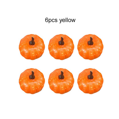 6/12pcs Simulated Pumpkin Decoration 5.5cm Vegetable Model Yellow / White Halloween Family Party Atmosphere DIY Decorations TMZ