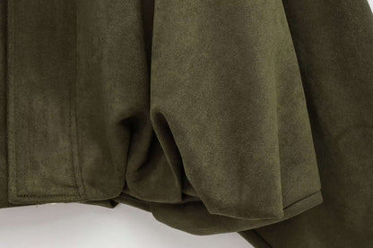 Fashionable Velvet Jacket Women's Outerwear 2025 New Style Streetwear Polo Collar Long Sleeve Regular Fit Polyester Fiber