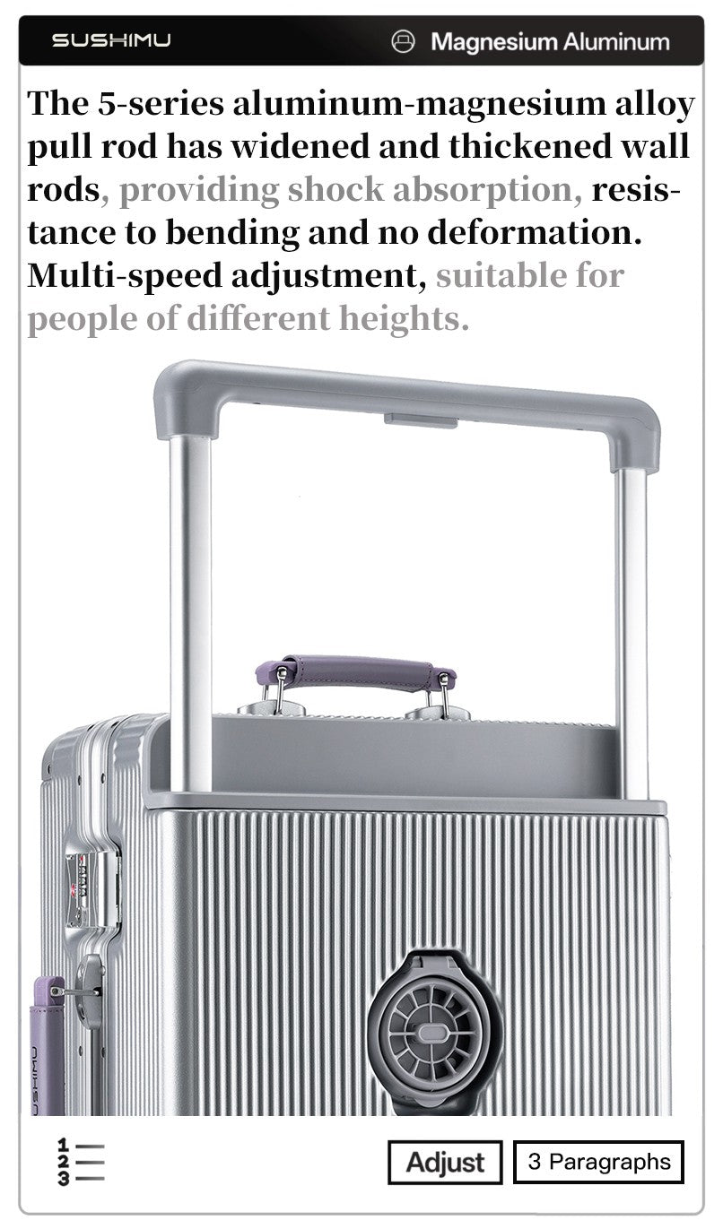 New Style Skate-Wheel Luggage, 24-inch Travel Suitcase, 20-inch Carry-On Suitcase, Premium Combination Lock Suitcase, Business T