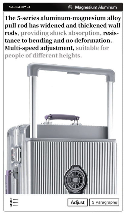 New Style Skate-Wheel Luggage, 24-inch Travel Suitcase, 20-inch Carry-On Suitcase, Premium Combination Lock Suitcase, Business T