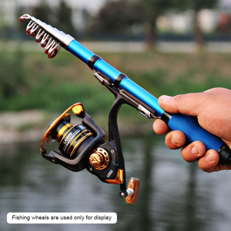 1~2.3m Telescopic Mini Fishing Rods Super Hard Carbon Steel Rivers Lakes Fishing Rod Portable Sea Pole Fishing Good Accessories